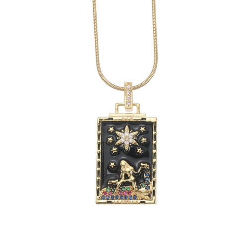 Tarot karten halskette 25x15mm - karten,
