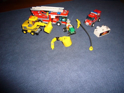 Lego auto feuerwehr bagger - feuerwehr,