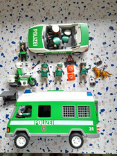 Playmobil Polizei Häftlings Fahrzeug Bus  Motorrad 8 Figuren Fotoapperate Waffen