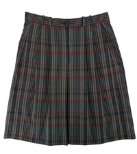 Etienne Aigner Damen Rock Gr.36 Grau Blau Lila Kariert Vintage 80er 90er