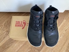 Solerunner Unisex Barfussschuh Naiad Glattleder black/white, Skaterschuhe