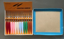 12 Vintage Piekser, Gabeln, Cocktailgabeln - Inhalt neuwertig