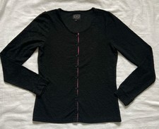 + VIVE MARIA + Gr. M Pullover Jäckchen schwarz Blumenmuster  - wenig getragen