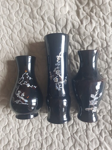 China lackvase mit - 3x,