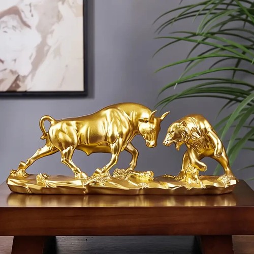 Stier und bär skulptur statue - und,