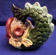 Keramik Design Stück Stephane Coneye 1907 - 1978 Wien Fisch Aschenbecher groß