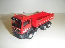 Herpa MAN TGS M 3-Achs Kipper Baufahrzeug Kutter in rot
