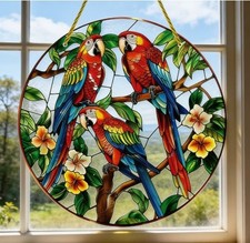Acrylbild Papagei Vögel