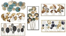 3D Metall Wandbild "Blätter" oder "Gingko" 6 Modelle, Wand Bild Deko Schmuck