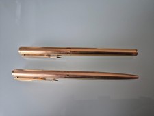 Parker Schreibset Füller und Kugelschreiber Goldfarbe im Lederetui