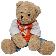 Added Value XL Schlenker Teddy mit Pulli & Jeans Kuscheltier 40cm Gebraucht