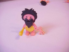 Steinzeitmensch gelb mit Keule - aus Flachsteckfiguren Steinzeitmenschen EU 1991