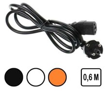 Netzanschlusskabel an C13 Kaltgerätebuchse Stromkabel Netzkabel PC, Beamer 0,6m