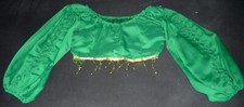 Bauchtanz Oberteil mit Ärmeln grün S/M