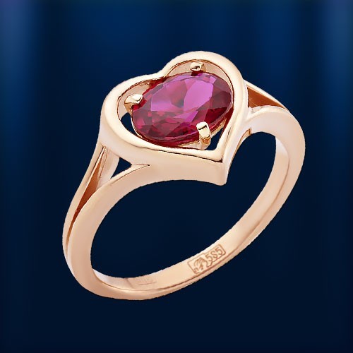 Herz goldring russische rose - herz,