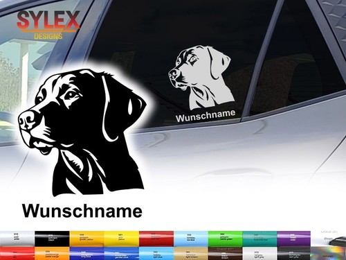 Labrador wunschtext aufkleber - wunschtext,