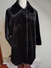 Damen-Kunstpelzmantel , schwarz , Gr. 38/40