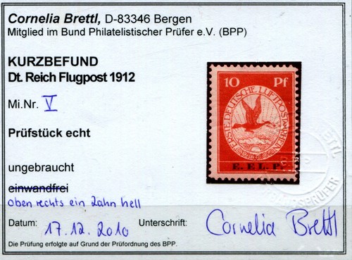 Deutsches reich flugpost 1912 - flugpost,