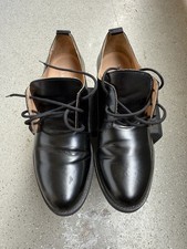 Mauro Leone, Halbschuhe, Schnürschuhe, Gr. 38, Leder, schwarz, Made In Italy