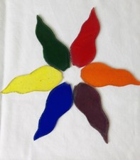 Ersatzteil Windrad Blume 6x Glas Garten gelb rot grün blau orange lila