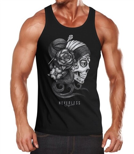 Herren tank top santa muerte - tank-top,