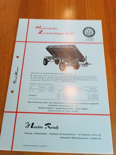 Reisch zweiachskipper traktor - reisch,