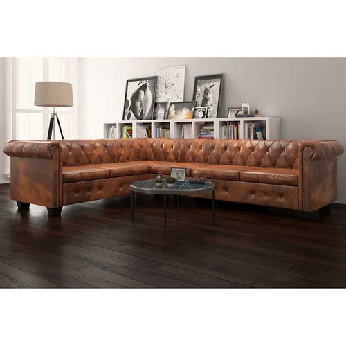 Chesterfield ecksofa sitzer - chesterfield-ecksofa, 6-sitzer