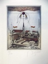 DIETER PORTUGALL  - FARBRADIERUNG - HANDSIGNIERT, NUMMERIERT