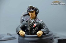 B WARE Deutscher Tiger Panzerkommandant Panzer Fahrer Resin bemalt 1:16 F1001-BW