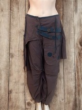 Haremshose Baumwolle  Goa Aladinhose Ethno Yoga Hose Pumphose Braun