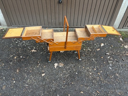 Nähkästchen vintage holz - nähkästchen,