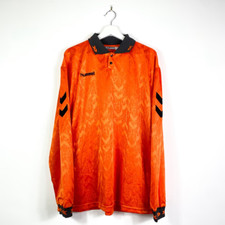 Vintage Hummel Fußball Trikot Gr.XL Herren Orange Langarm 90er 90s y2k Retro