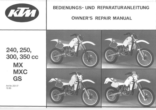 Werkstatthandbuch ktm 250 - werkstatthandbuch,
