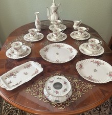 Kaffee Service Royal Albert "Moss Rose" 6 Personen Top Zustand