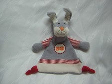 STERNTALER Schmusetuch HASE HUMPHREY Rennfahrer 68 grau weiß rot Rassel ca. 25cm