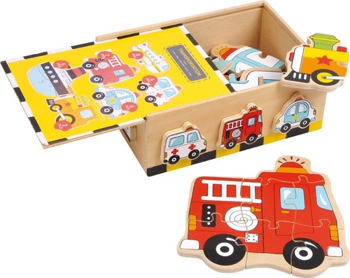 Puzzle box fahrzeuge 6stück - box,
