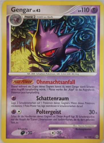 Pokémon karte gengar - karte,
