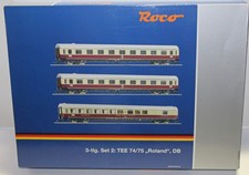 Roco H0 74073 dreiteiliges Personenwagen Set 2: Tee 74/75 "Roland" DB KKK OVP