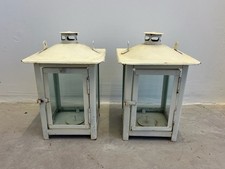 2x Windlicht Laterne Metall