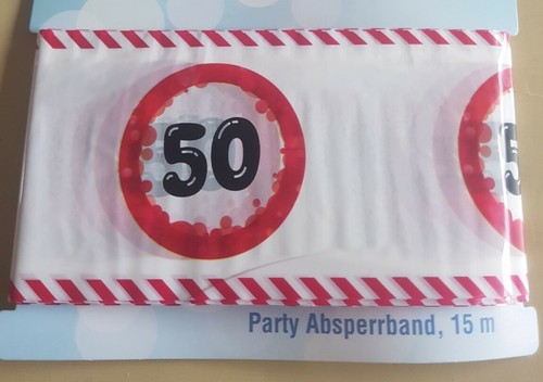 Absperrband zum geburtstag - zum, 50.