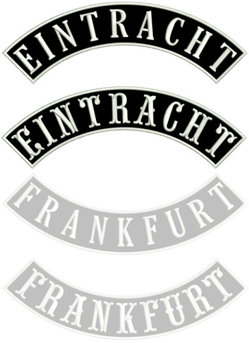 Rückenaufnäher bogen oben - bogen,