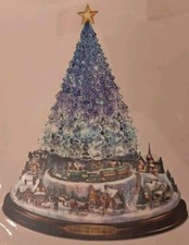 Fensterbild Weihnachten selbstklebend Baum mit Eisenbahn ca. 24 x 18cm Neu