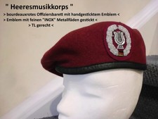 " Heeresmusikkorps " Barett für Offiziere  Gr. 59