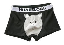 Herren-Slip Mit Schweinchen-Motiv Shorts Unterwäsche Unterhose, Schwarz,rot,grün