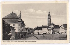 Königshofen i. Grabfeld Marktplatz mit Stadtpfarrkirche 1953