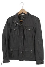 STREET ONE Damen Lederjacke Gr. 38/M Grau Casual Urban Reißverschluss
