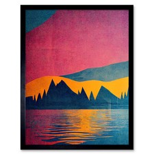 Sunset at Lakeside Modern Pop