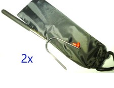 2x robuster Teleskop Grillspieß bis 87cm ausziehbar in Aufbewahrungstasche