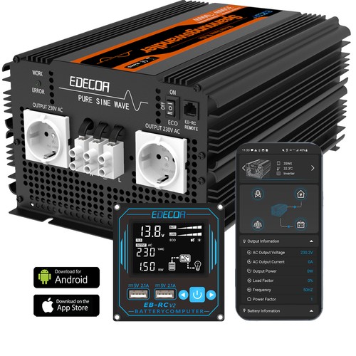 Edecoa wechselrichter 12v - wechselrichter,