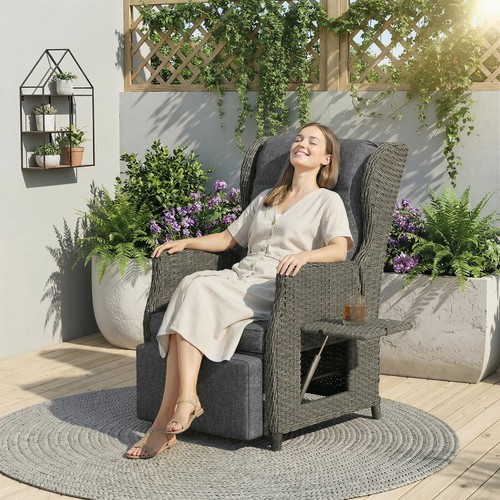 Outsunny rattanstuhl mit - outsunny,
